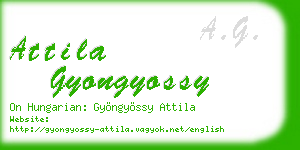 attila gyongyossy business card